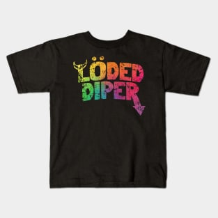 COLORFULL VINTAGE LODED DIPER Kids T-Shirt